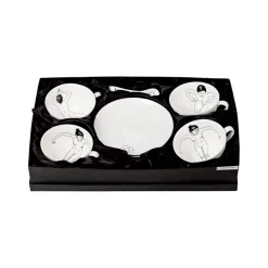 New Horgans Undressed Tea Set White & Black