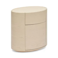 Discount Horgans Veda Oval Bedside Ash White
