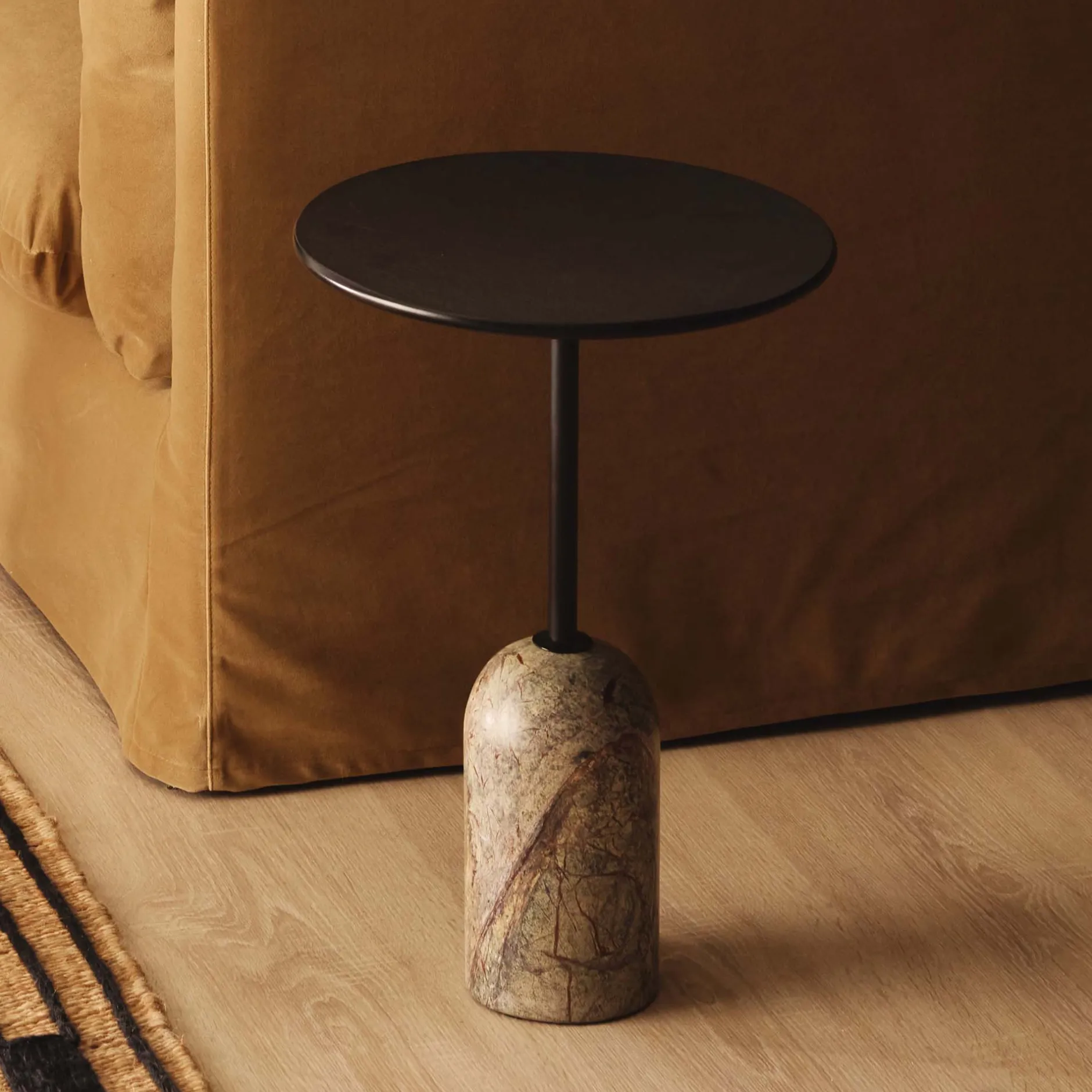 Discount Horgans Verde Marble Side Table Black