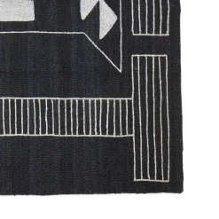 Online Horgans Vincent Jute Rug 250 x 350 Black & White