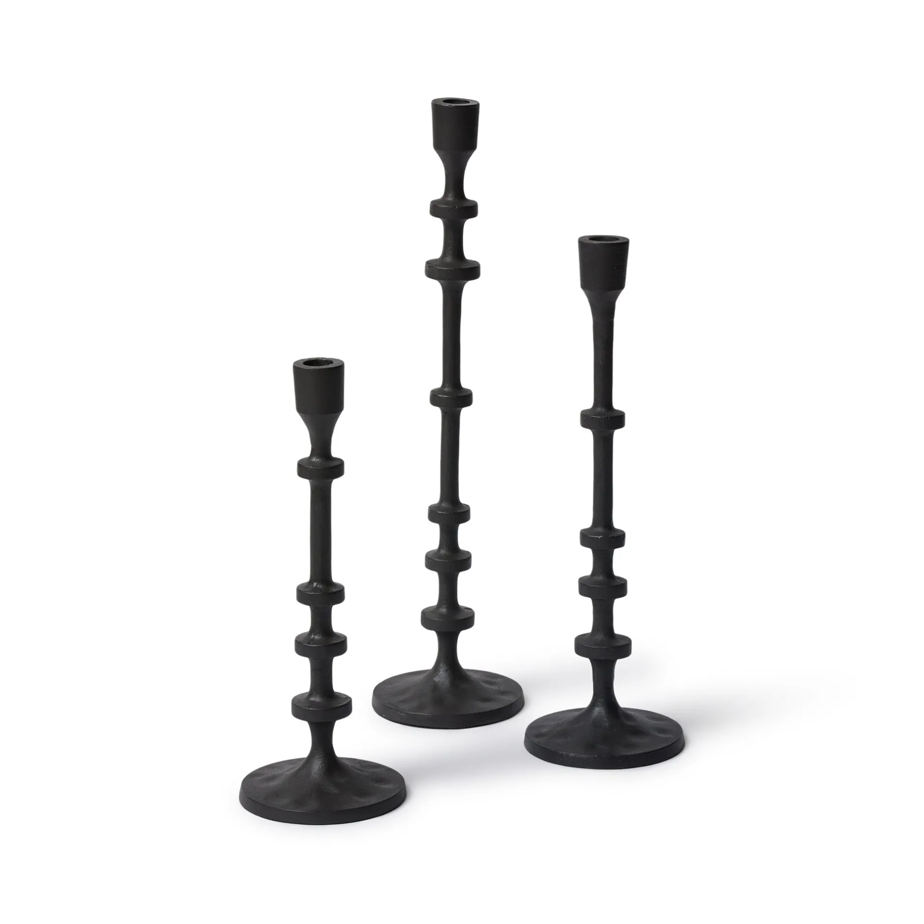 Outlet Horgans Watson Candleholder Black Large Matte Black
