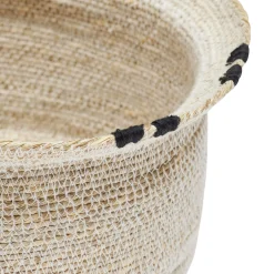 Hot Horgans Xavier Baskets Set 3 White, Black & Mustard