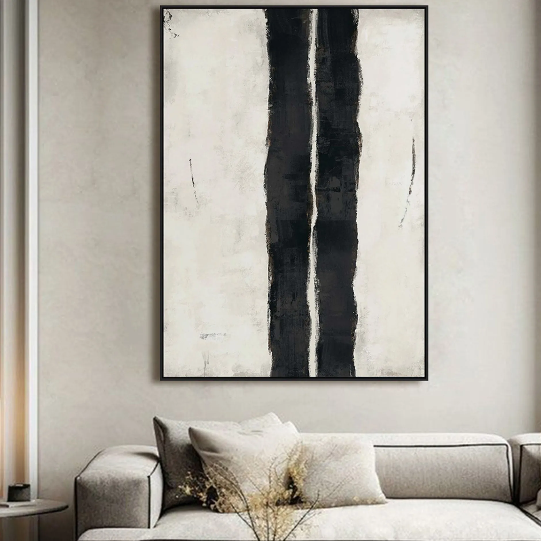 Hot Horgans Yugen Framed Wall Art White & Black