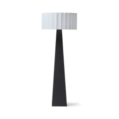 Discount Horgans Yuji Parchment Shade Floor Lamp Black