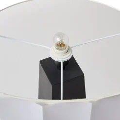 Discount Horgans Yuji Parchment Shade Floor Lamp Black