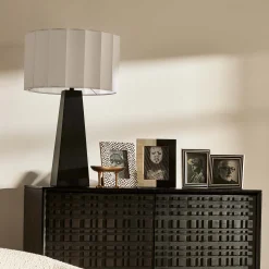 Discount Horgans Yuji Parchment Shade Table Lamp Black