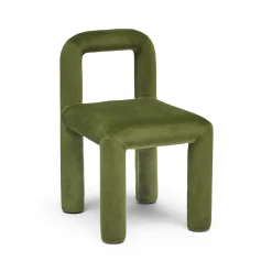 New Horgans Zara Dining Chair Olive Olive Velvet