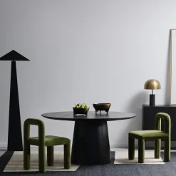 New Horgans Zara Dining Chair Olive Olive Velvet