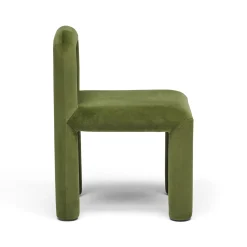 New Horgans Zara Dining Chair Olive Olive Velvet