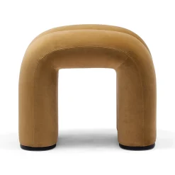Best Horgans Zara Ottoman Sand Small Sand Velvet