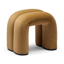 Best Horgans Zara Ottoman Sand Small Sand Velvet