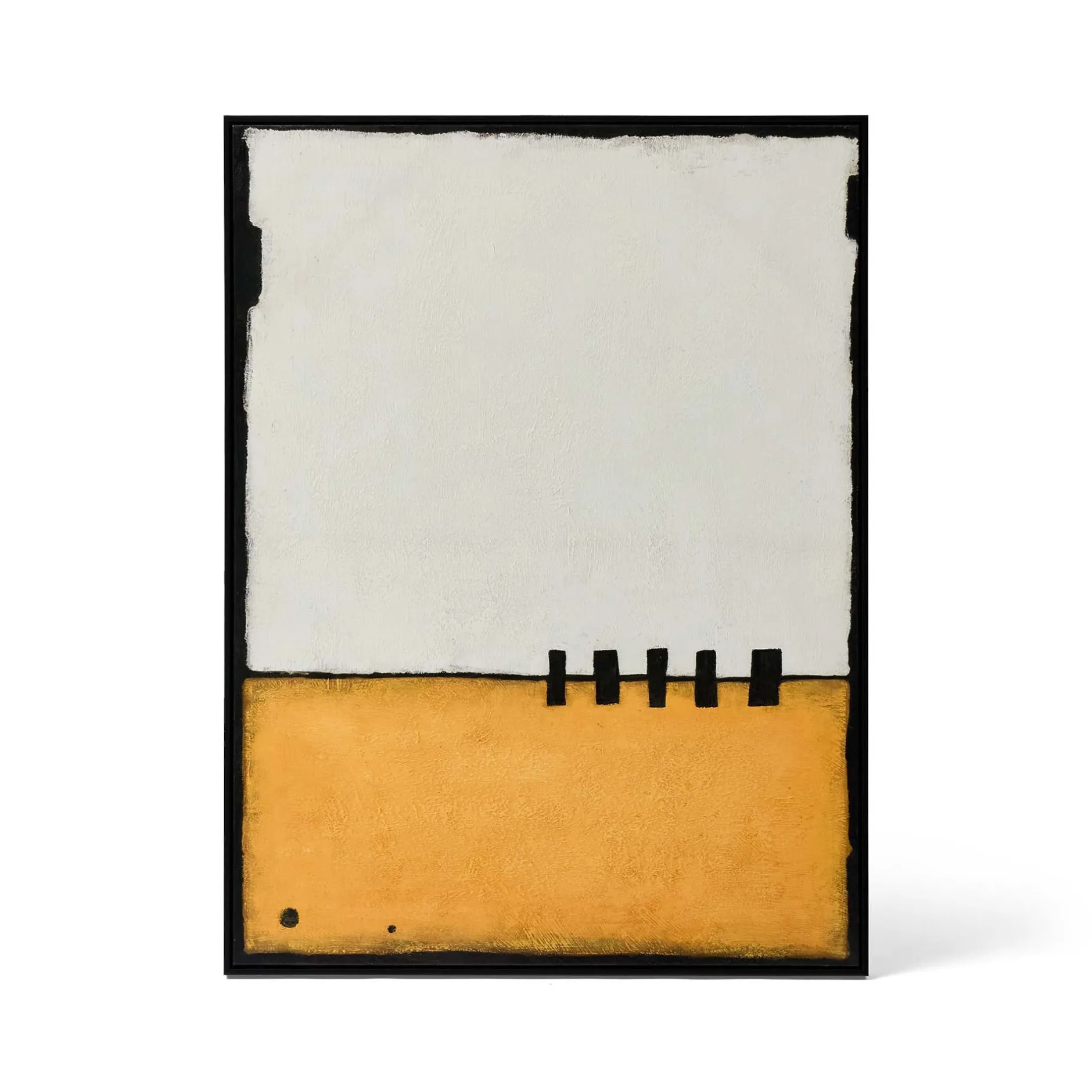 Fashion Horgans Zola Framed Wall Art White, Yellow & Black