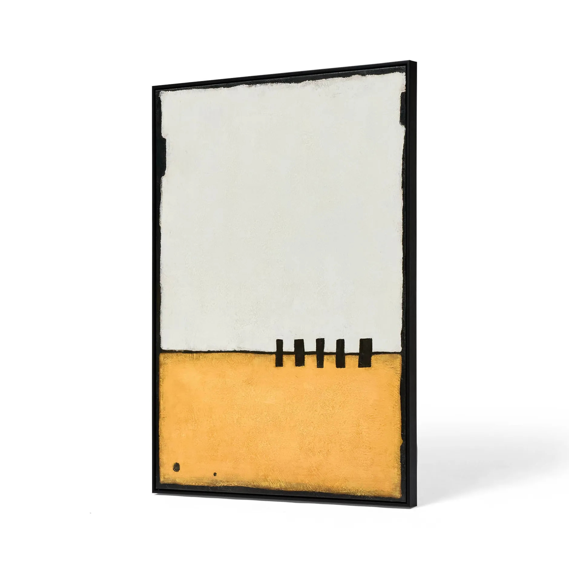 Fashion Horgans Zola Framed Wall Art White, Yellow & Black
